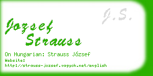 jozsef strauss business card