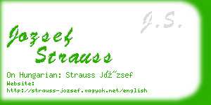 jozsef strauss business card